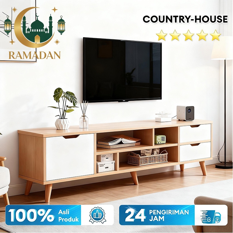 adikah COUNTRY-HOUSE Meja TV Rak Tv Lemari Tv Kabinet Tv Minimalis Bufet Tv Modern Murah Meja TV
