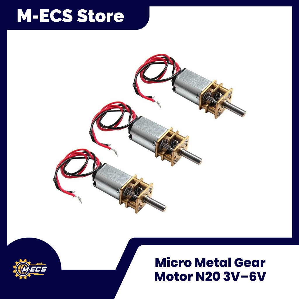 N20 Gear Motor DC 3V-6V 15RPM-100RPM Mini Metal