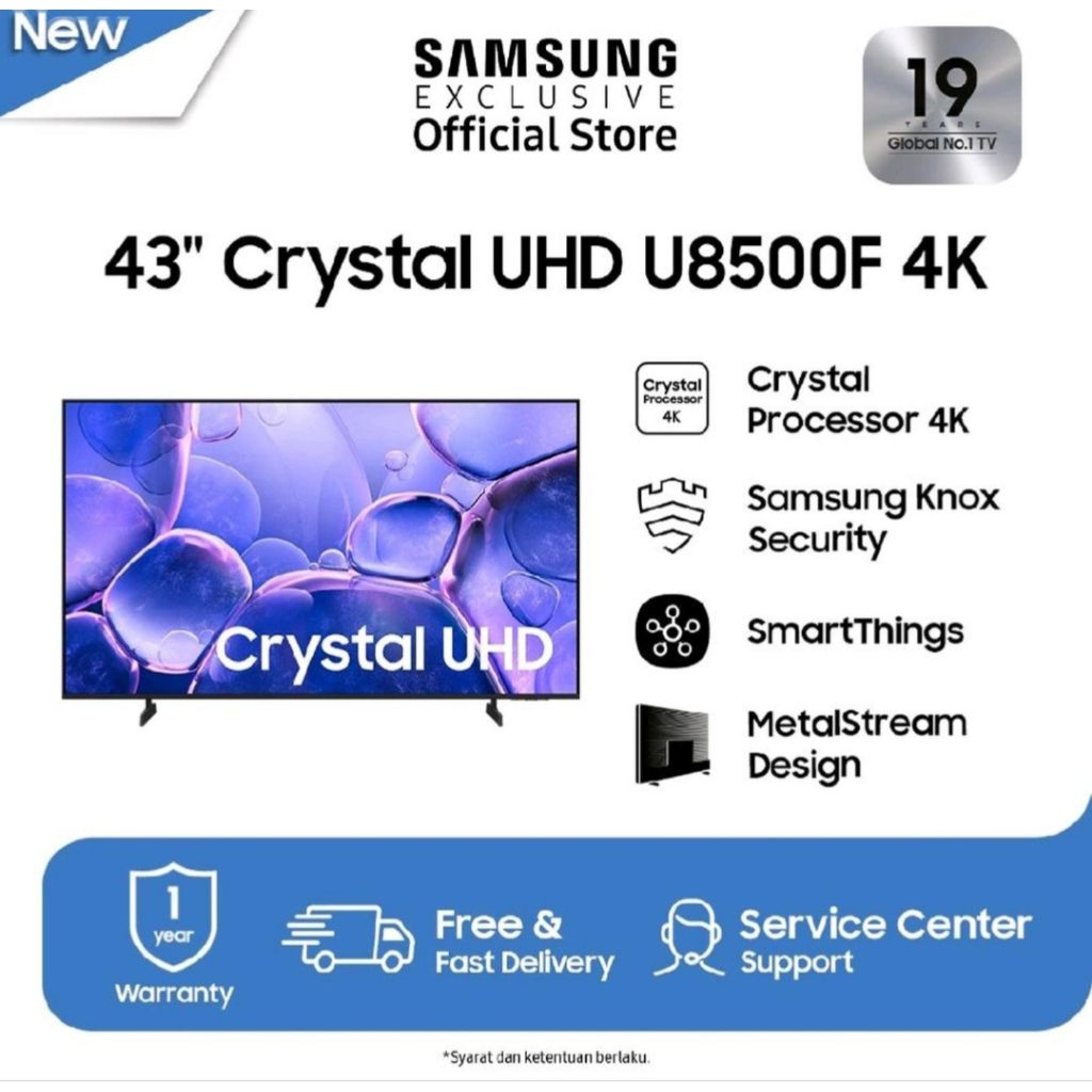 TV LED SAMSUNG SMART TV 43INCH 43U8500F 4K TV SAMSUNG 43 INCH 43U8500 TV SAMSUNG