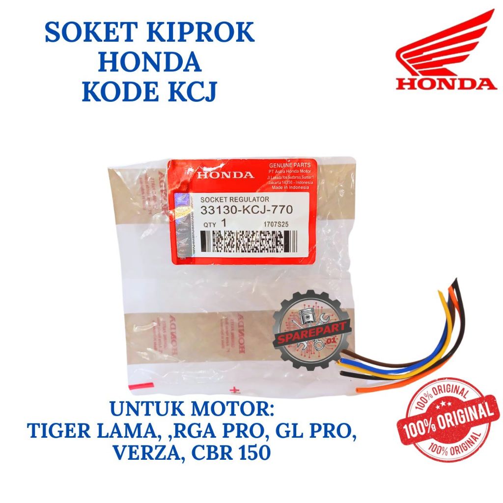 SOKET KIPROK ORIGINAL HONDA KODE KCJ  TIGER, SOKET KIPROK  TIGER LAMA, MEGA PRO, GL PRO, VERZA, CBR 