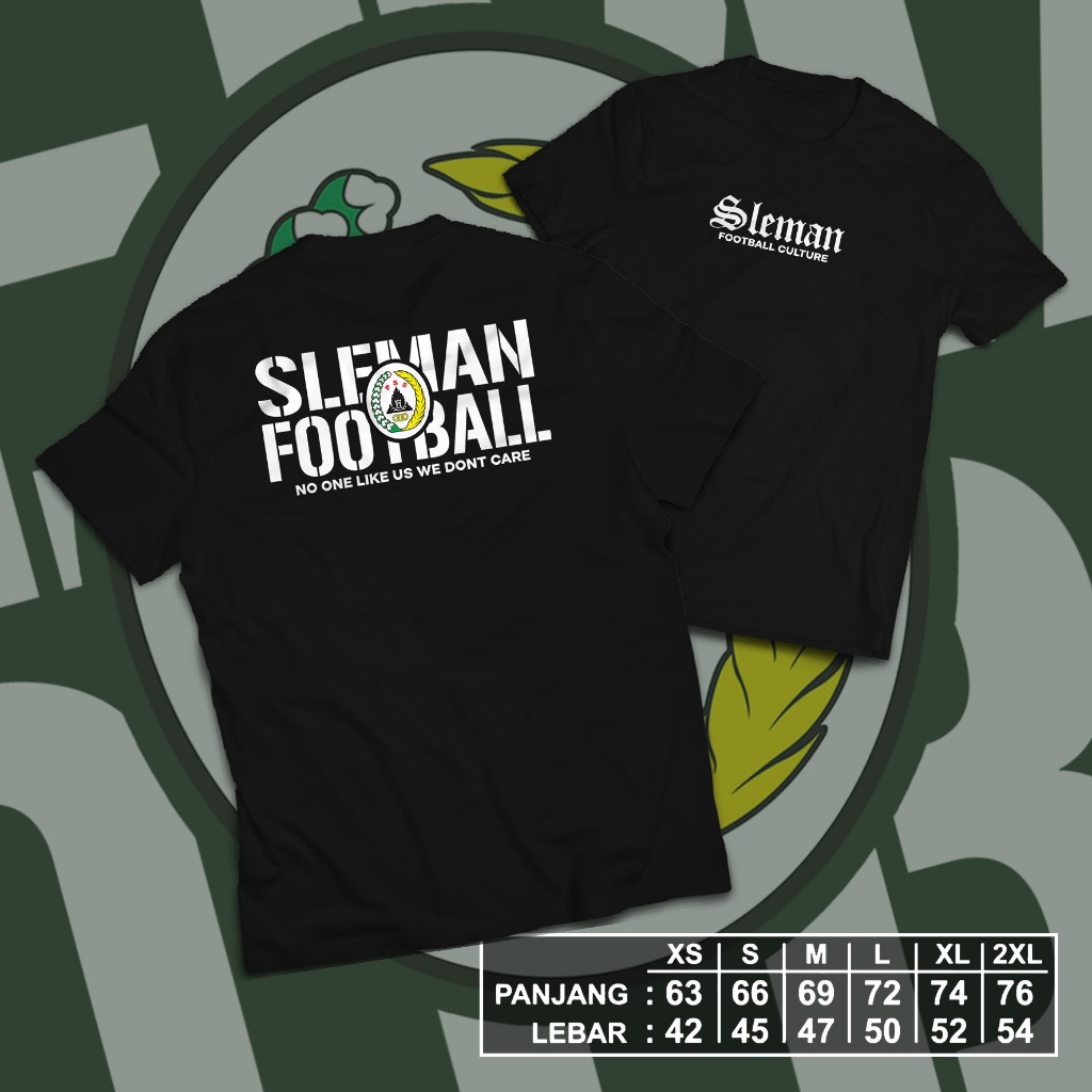 T shirt SLEMAN FOOTBALL Kaos suporter BCS Kaos distro pria wanita unisex hitam
