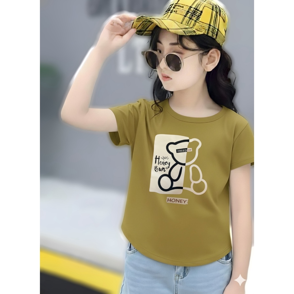 KAOS BOCAH kaos oval oversize anak perempuan spandek oval freedom