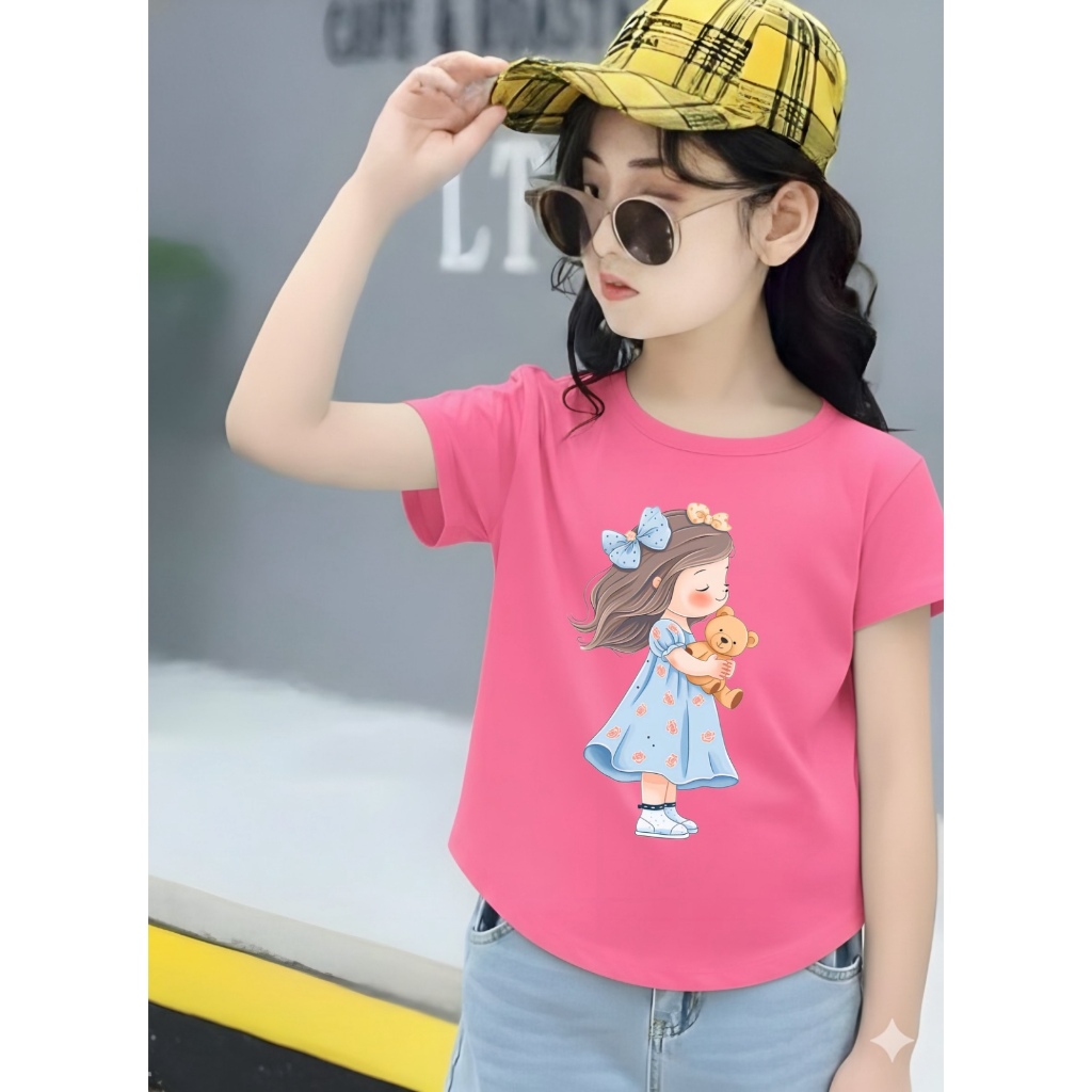 KAOS BOCAH kaos oval oversize anak perempuan spandek oval girl