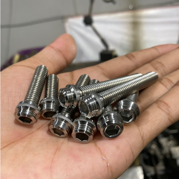 Baut L drat10 m6 / baut10 handmade stainless panjang 2-12cm