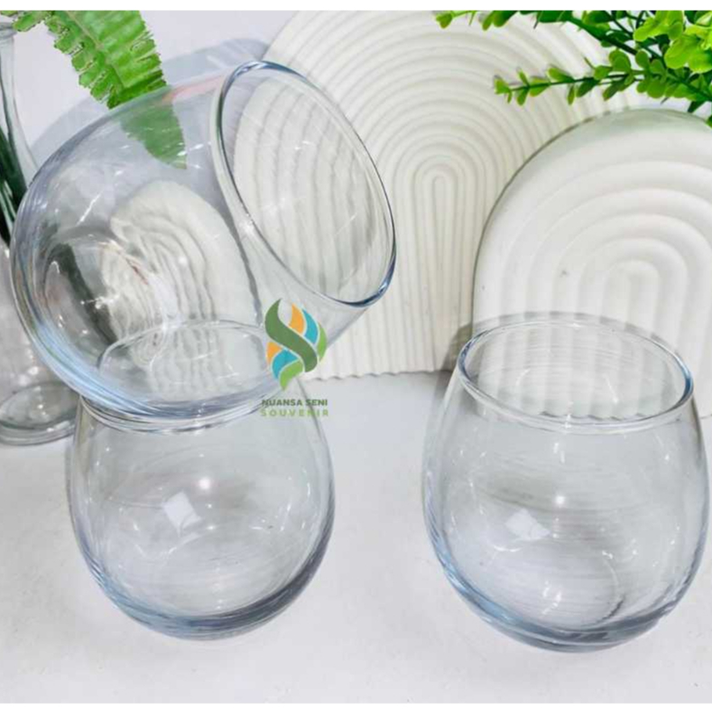 Souvenir Gelas Kaca Tumbler Minum Wine Gelas Tuscany Cangkir Telur Bening Polos