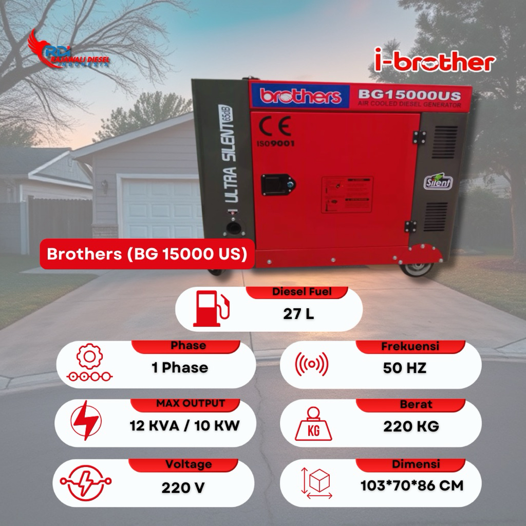 Genset Solar Portable - BG15000US ULTRA SILENT 12 kVA