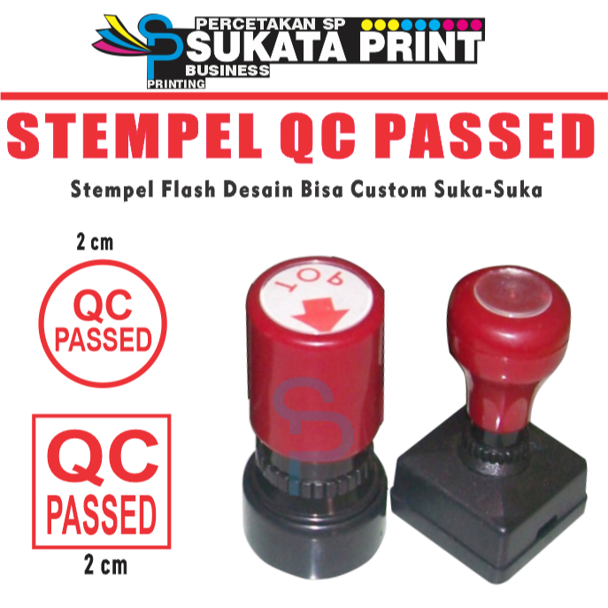 Stempel QC PASSED Warna Otomatis Bisa Custom Cetak Stempel Passed