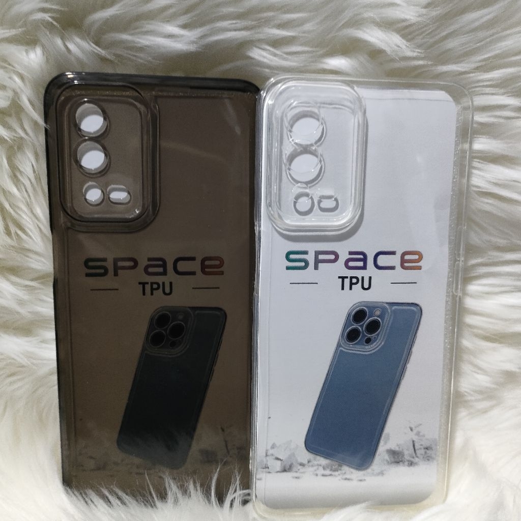 Soft Case OPPO A55 4G  Silikon Casing Space Tpu Original Clear Black Hitam Bening Jernih