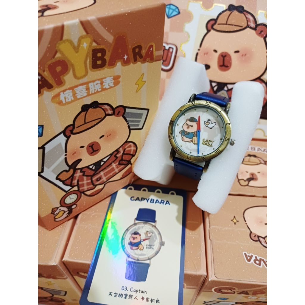 Jam Tangan Capybara Premium Import Untuk Remaja Cewek Cowok Wanita Perempuan Dewasa Selected Blind B
