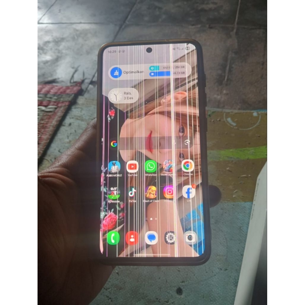 LCD SAMSUNG S21 FE ori copotan 