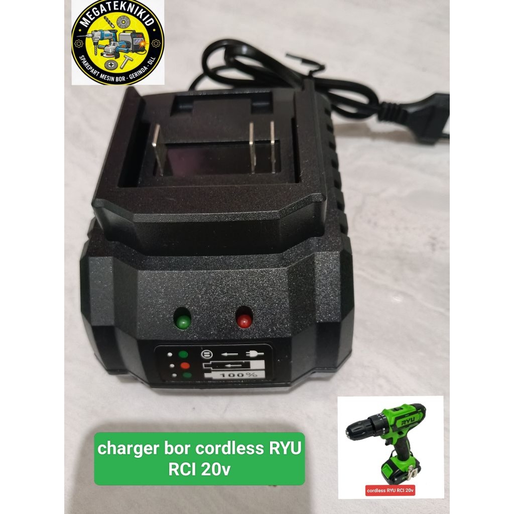 charger bor baterai Ryu RCI 20v/cas an cordless Ryu RCI 20v