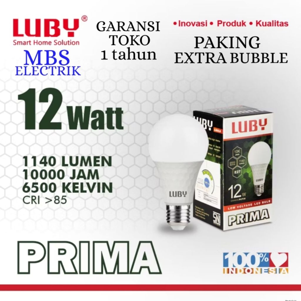 BOHLAM LED LUBY / LAMPU LED LUBY PRIMA 12W