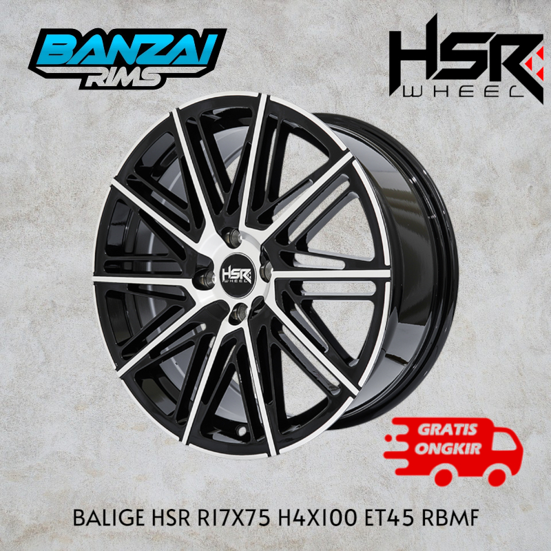 velg hsr wheel ring 17 lubang 4x100 hsr balige .velg promo ring 17 hsr balige untuk brio jazz yaris