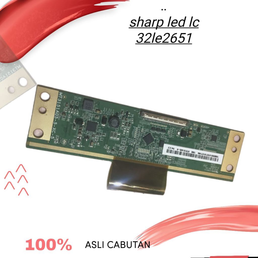 tcon ticon sharp led lc 32le2651 original asli cabutan