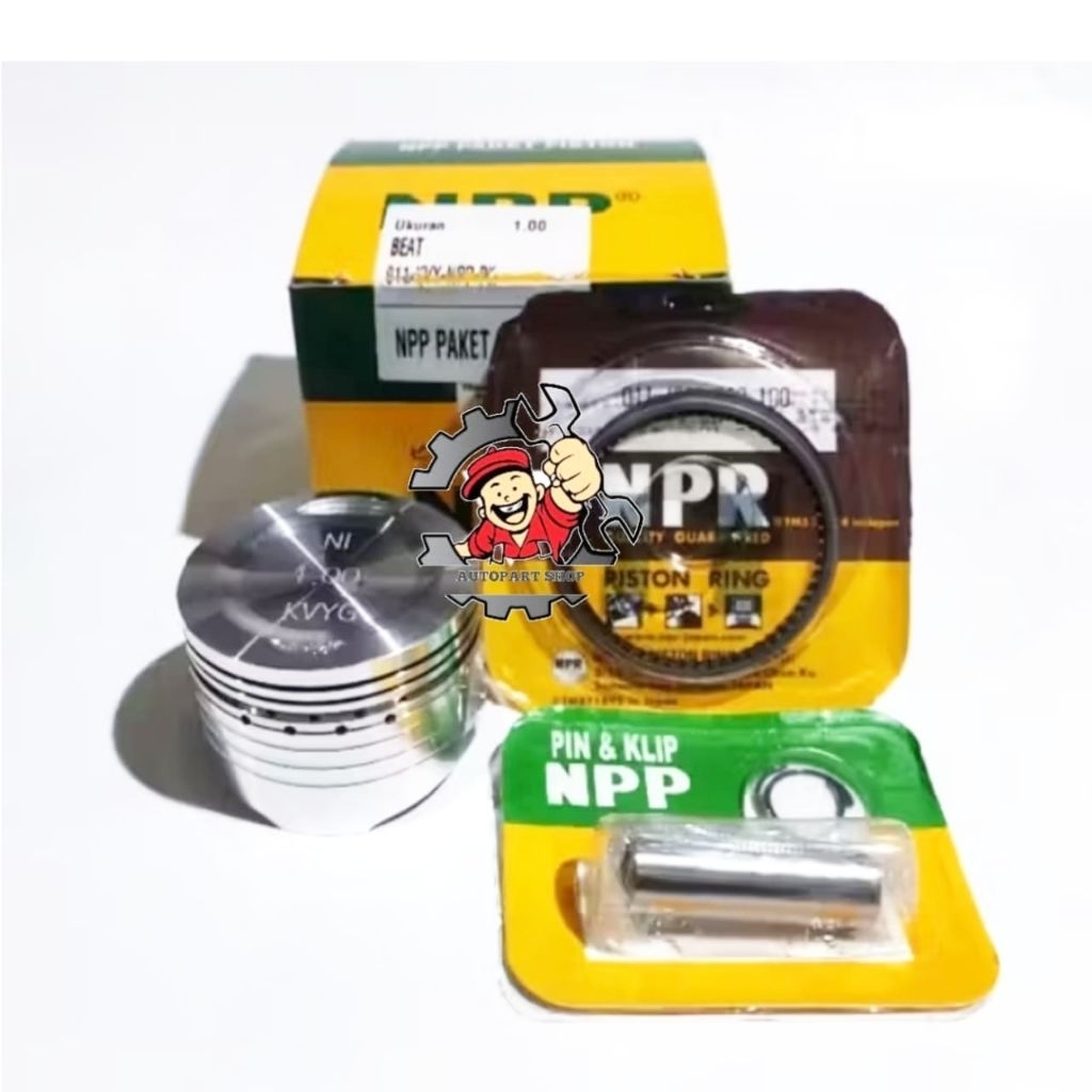 Piston kit, piston komplit, piston set KZL Beat FI, Scoopy FI, Vario 110 FI, Spacy FI merk NPP Jepan