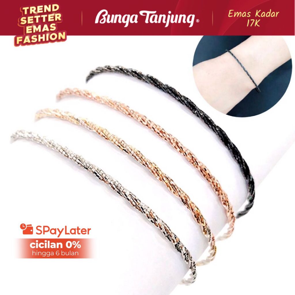 GELANG CHOKER ELEZTRA - EMAS 17K - BUNGA TANJUNG GOLD