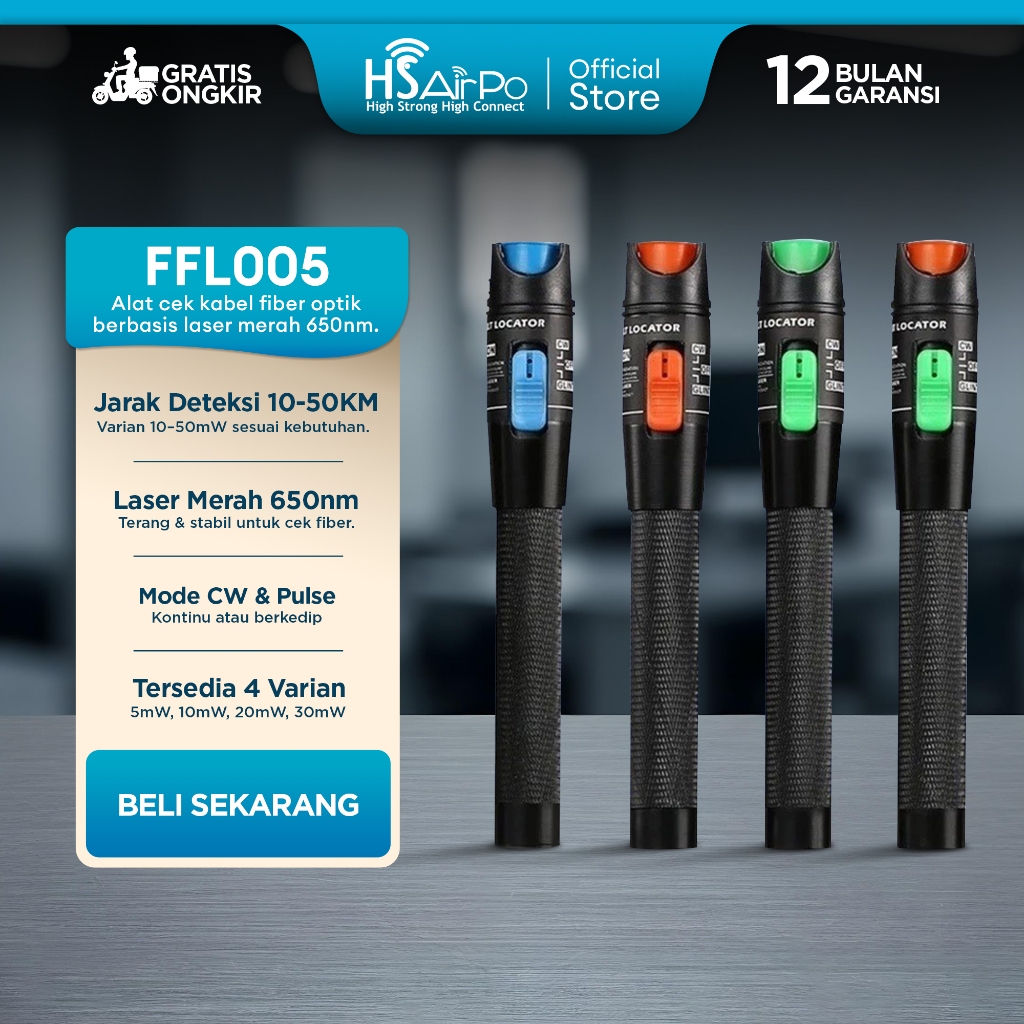 HSAirPo VFL 5MW 10MW 20MW 30MW Visual Fault Locator Fiber Optik Laser senter 0-30km / Senter Laser O