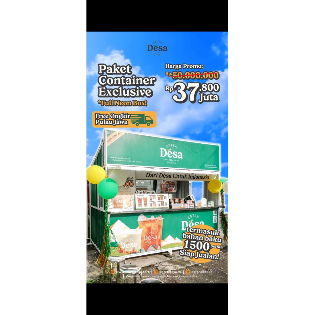 PAKET CONTAINER EKSLUSIVE ES TEH DESA