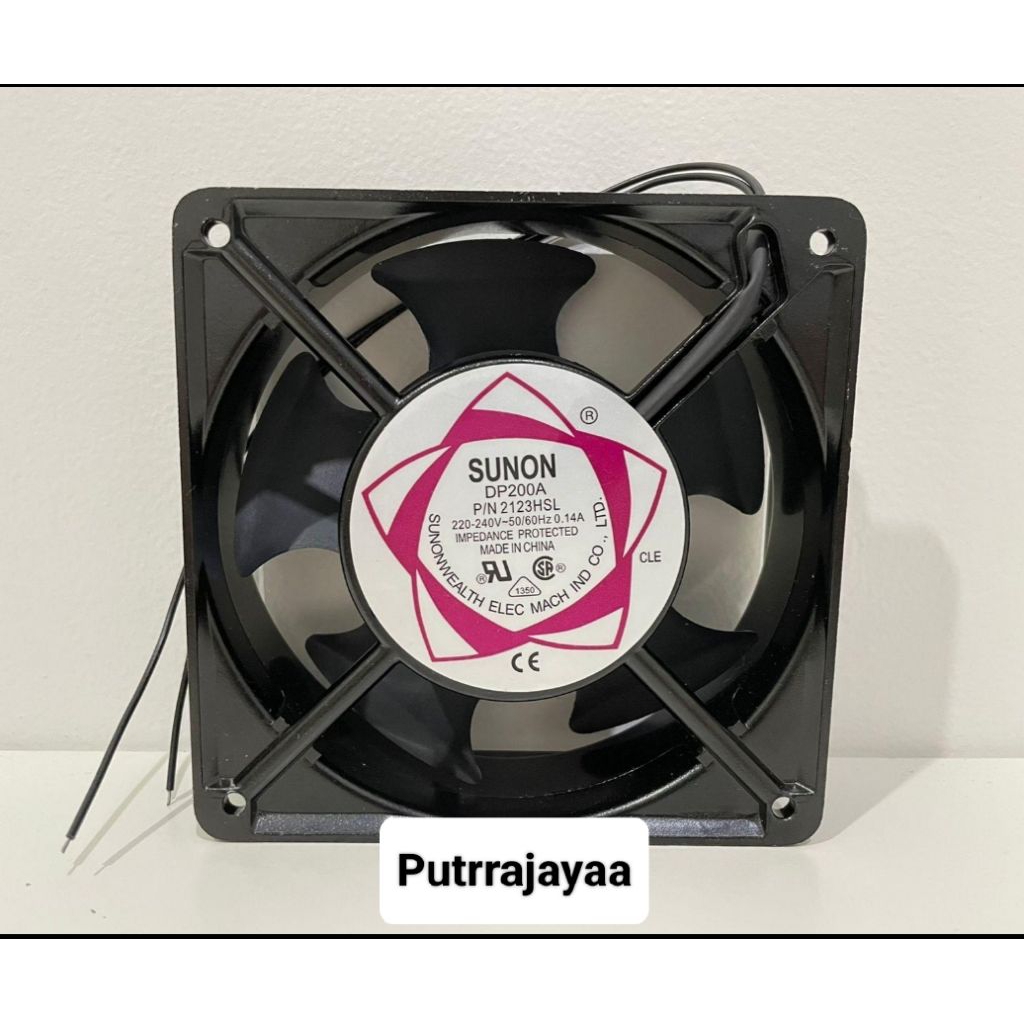 Fan Sunon 12 cm AC 220 Volt / Fan AC Sunon 12x12 cm tebal 3.8 cm AC 220V