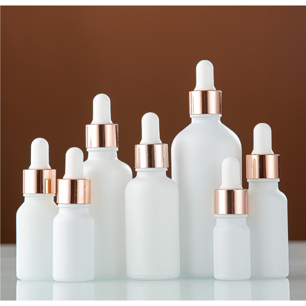 Botol Kaca Frost 20ml Botol Pipet 20ml Frozen Botol Obat Kosmetik Serbaguna Refill Serum Essence Oil