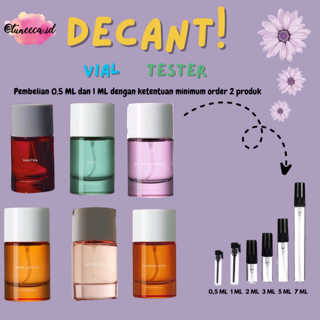 Decant OURU Extrait de Parfum (Share in Bottle) – Mantra , Ms. Independent , Cactus. , Papa's Bread 