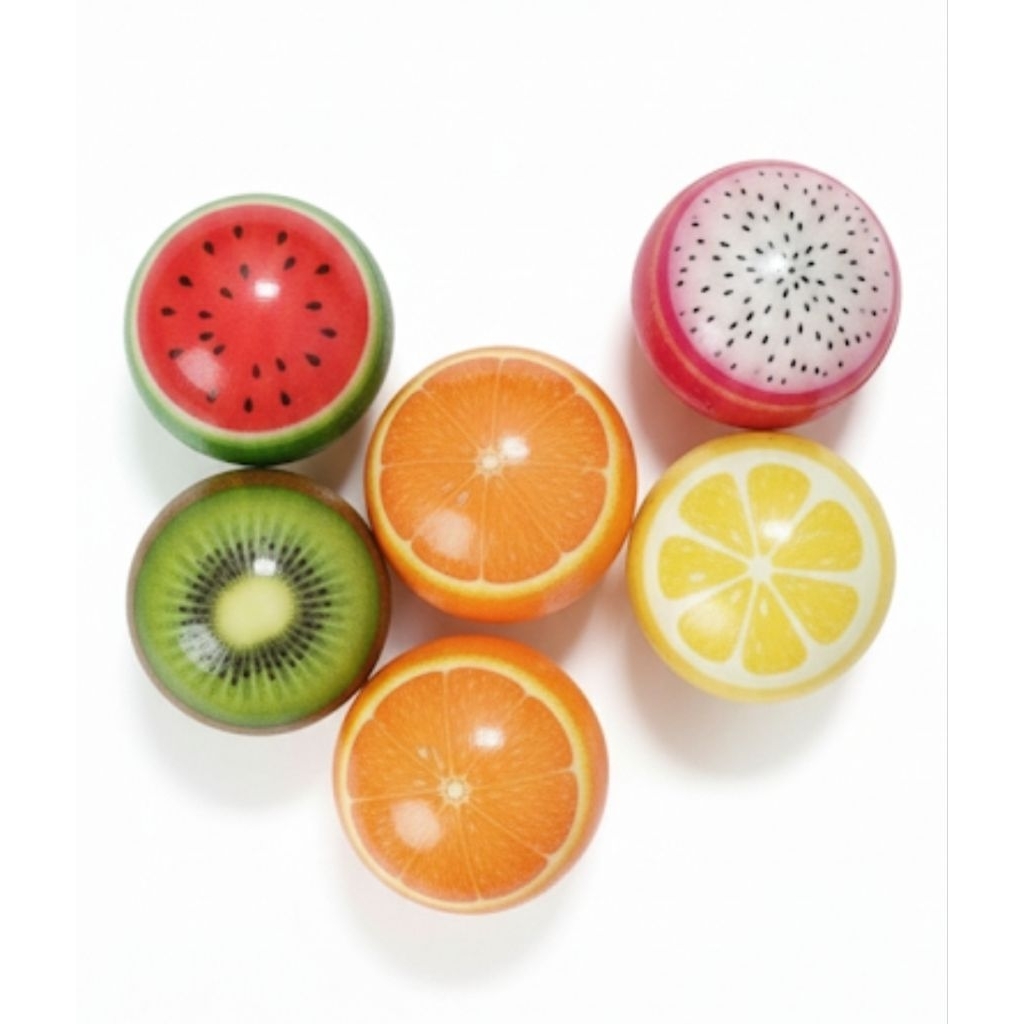 bola beklen buah buahan 4cm besar / bola bekel / mainan jadul / mainan tradisional