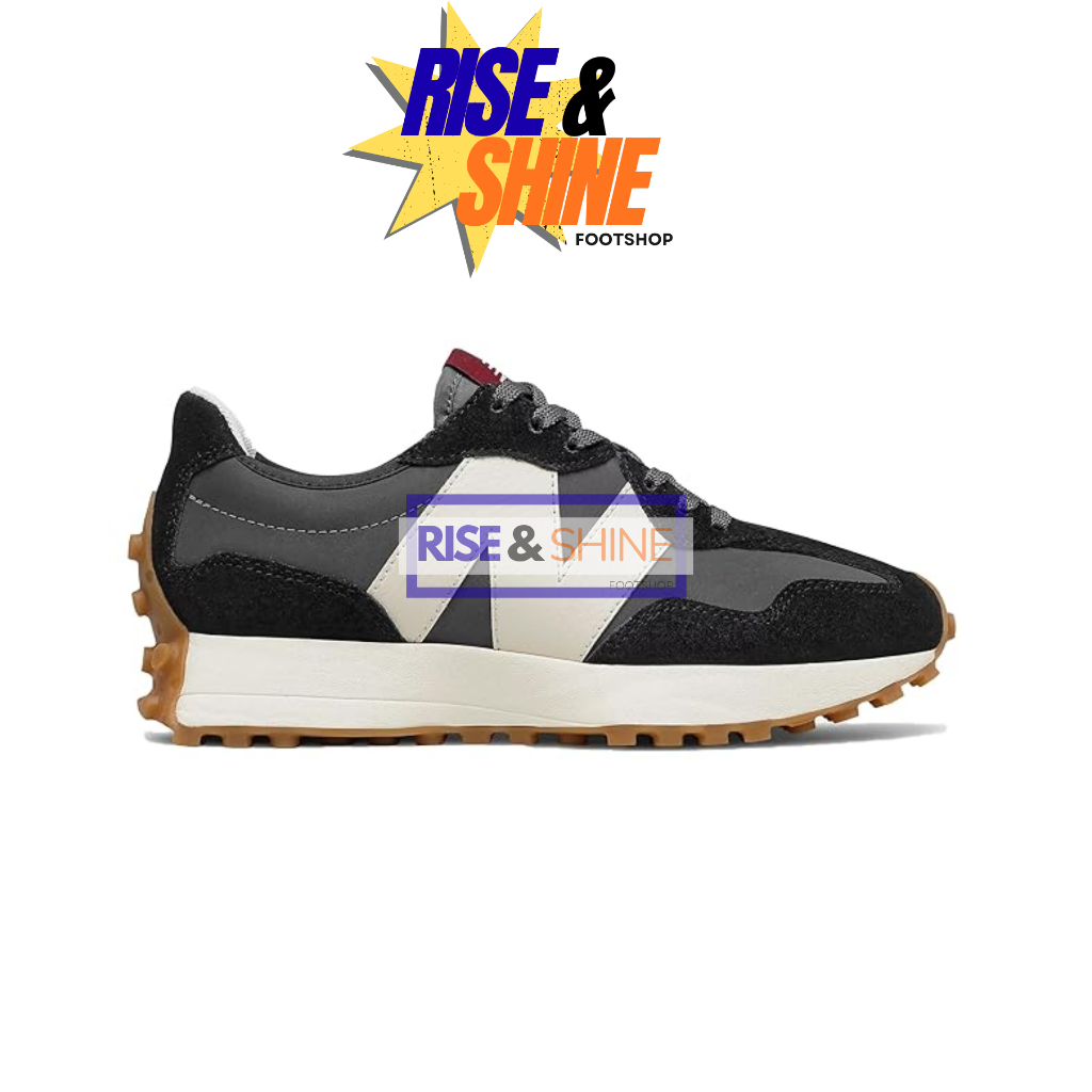Sepatu NB MS327 Black Grey White