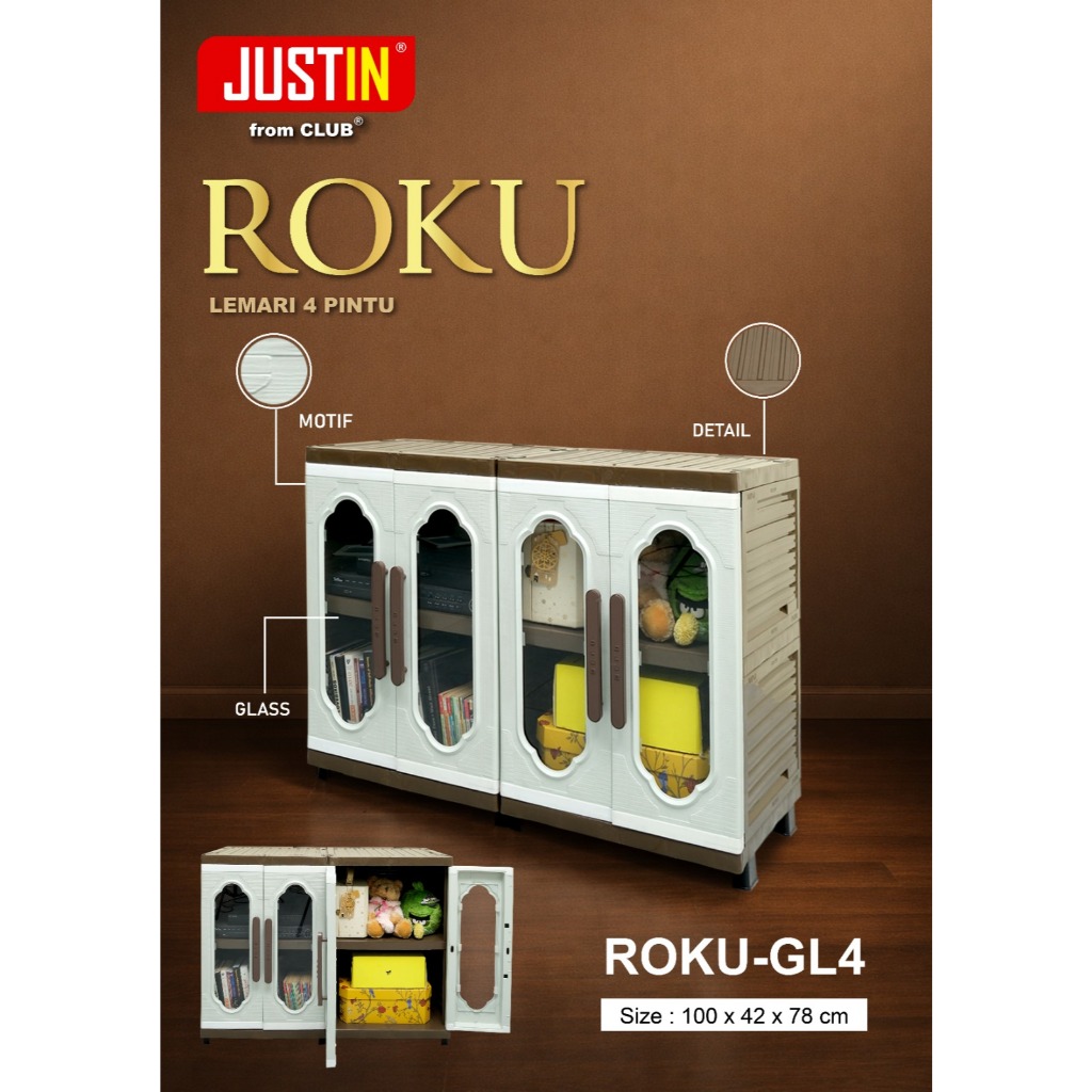 CLUB Roku Rak TV Minimalis Serbaguna Plastik Konsol TV Plastik Kabinet Multifungsi Penyimpanan