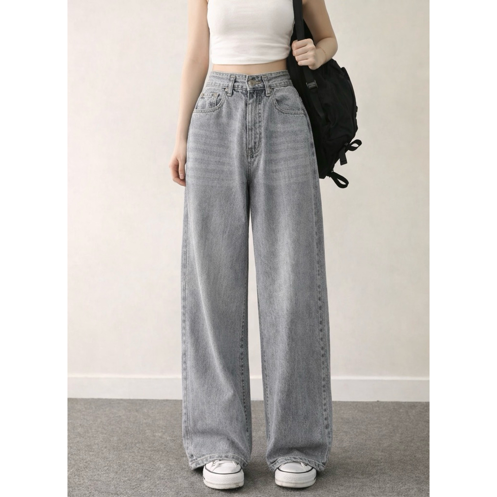 Mischa & Brandon Jeans Barrel Pants Wanita