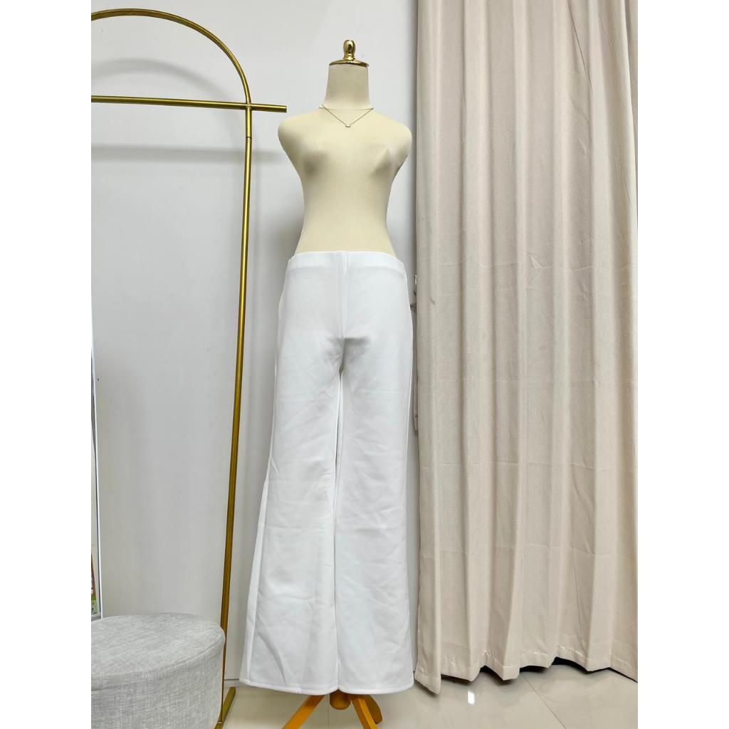 PRELOVED CELANA WANITA PUTIH CANTIK MURAH KULOT CUTBRAY HIGHWAIST / SETELAN LEBARAN TERBARU KEKINIAN