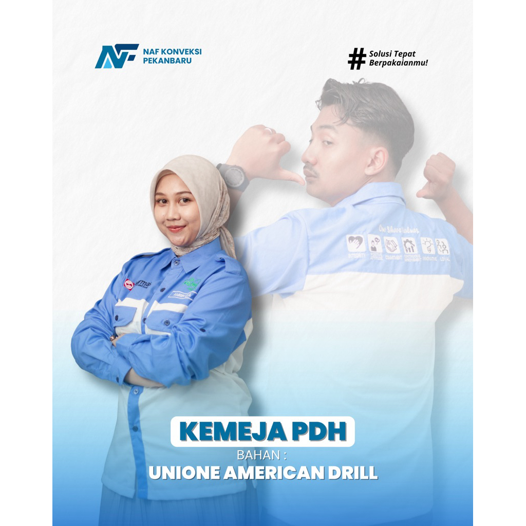 KEMEJA PDH BAHAN UNIONE DRILL