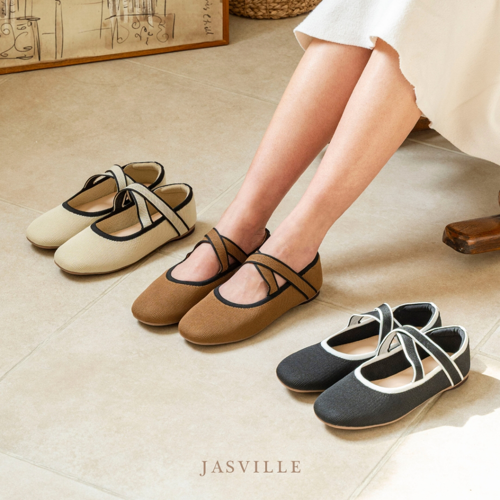 JASVILLE Vaia - 1cm Flat Shoes - Teplek Daily Comfy Casual
