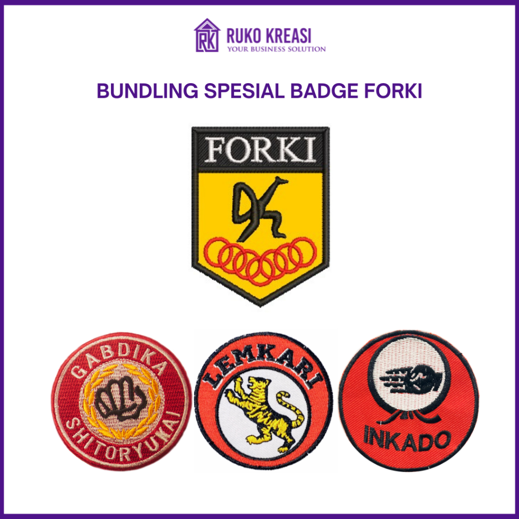 "No SPayLater" Bundle 2 In 1- Badge FORKI Non Blok + INKAI Lemkari Inkanas KKI Inkado Aski Gojukai G