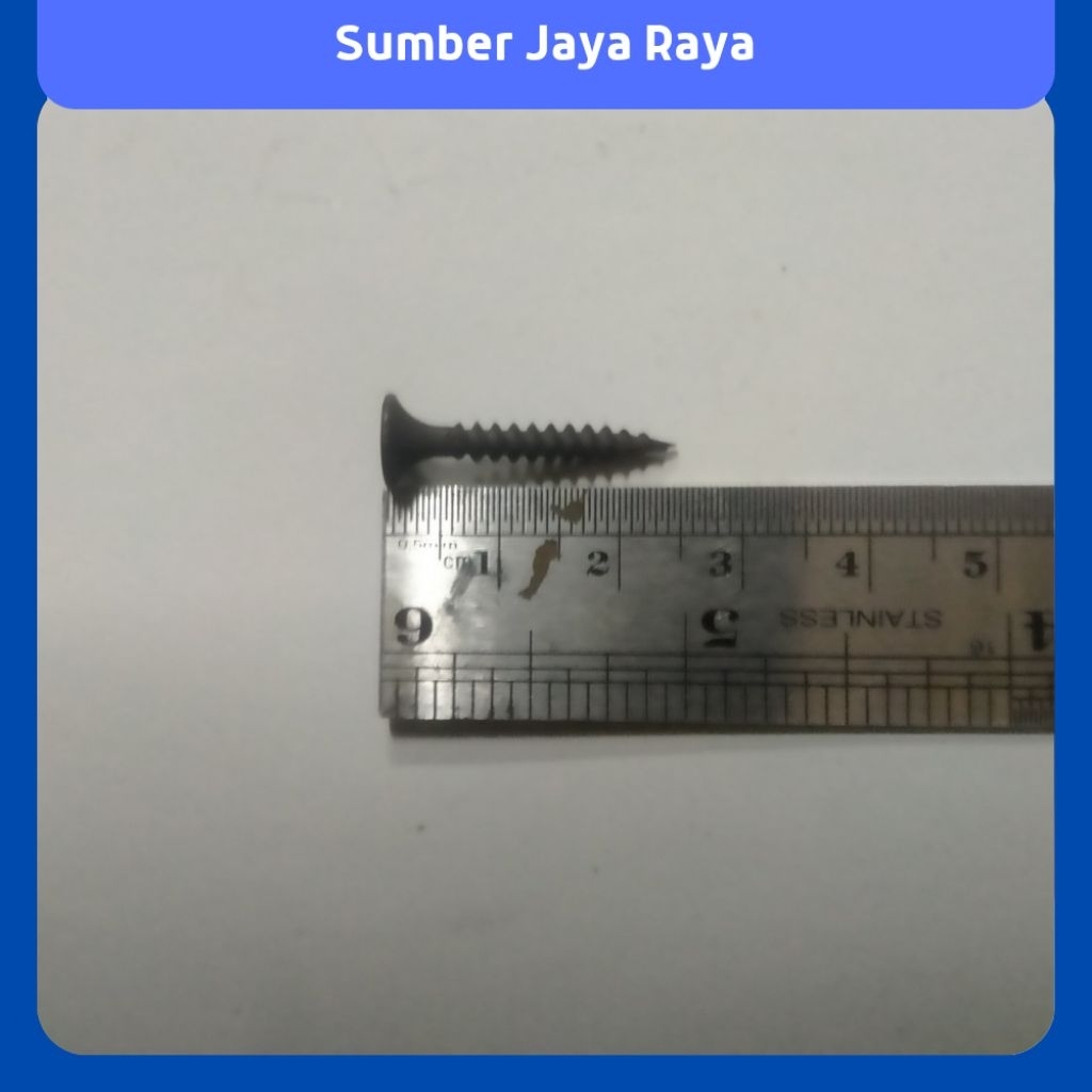 [ 1 Kg ] Skrup Gypsum Hitam 1 Inch (2.5cm) Sekrup Drywall Screw Tajam