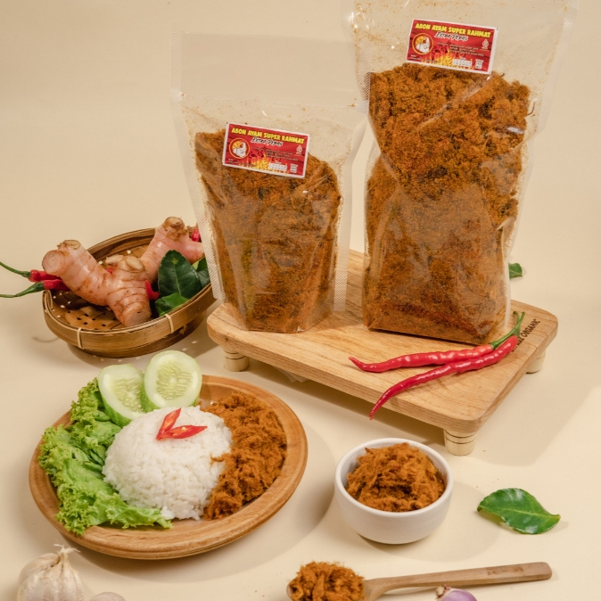 Abon Ayam Super Rahmat Original dan Pedas 250g dan 500gram – Abon Ayam Asli Tanpa MSG | Abon Gurih S