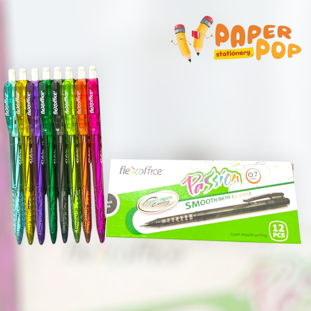 BALLPOINT / BOLPEN PEN PULPEN FLEXOFFICE PASSION 0.7mm HITAM