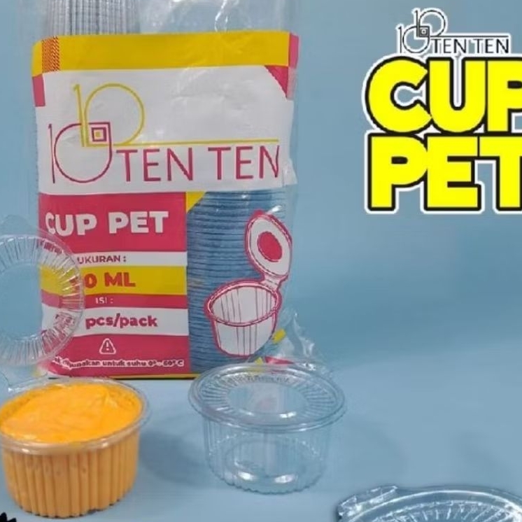 Cup Puding Mika Tutup sambung 60ml dan 100ml per pak isi 50 pcs