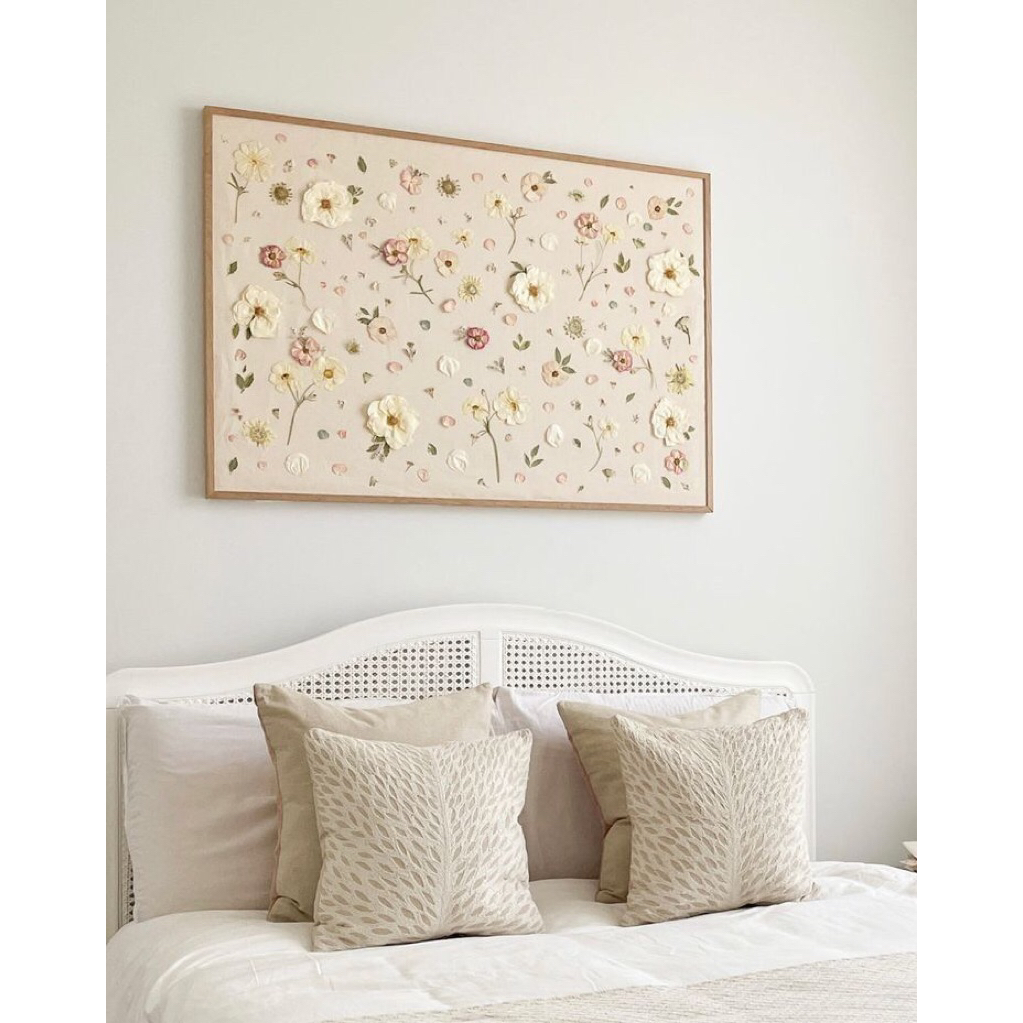 Lukisan Dinding Bunga Timbul Aesthetic