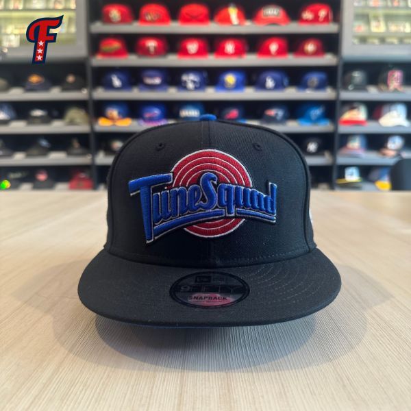 Topi New Era X Tune Squad Space Jam Collab Black 9FIFTY Snapback Hat Original
