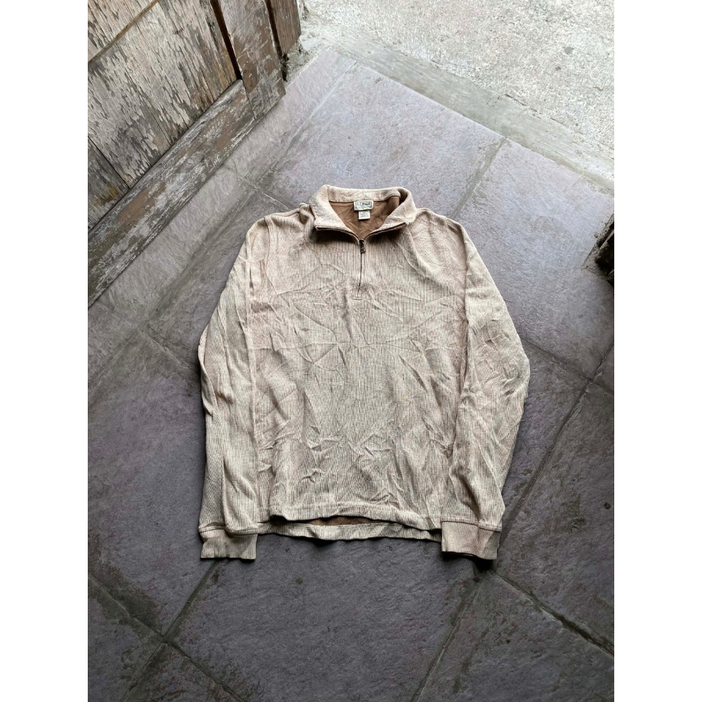 Halfzip warna cream coksu coffee bahan adem
