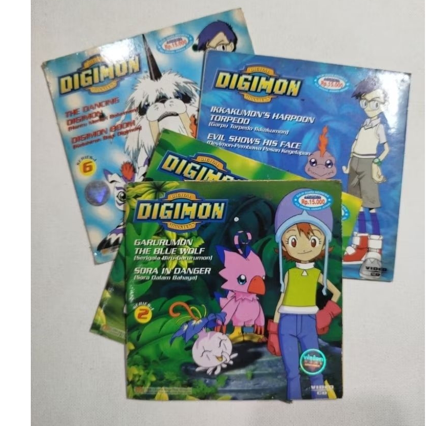 VCD DIGIMON SERIES 1 VOL 2 3 4 6