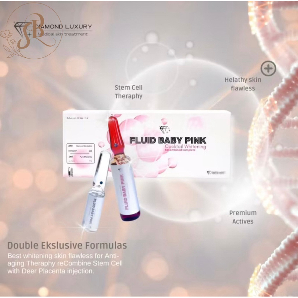 ECER 1 SET!!!Fluid baby pink booster infus whitening/babypink/infus pemutih ampuh