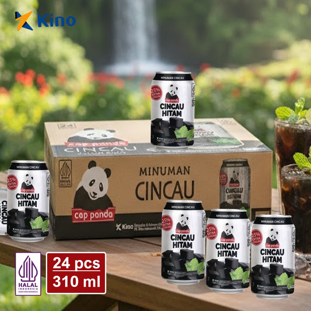 Cincau Cap Panda 1 Dus Isi 24 x 310ml Grass Jelly Instant Drink Minuman Kaleng Cincau Hitam Cincau K