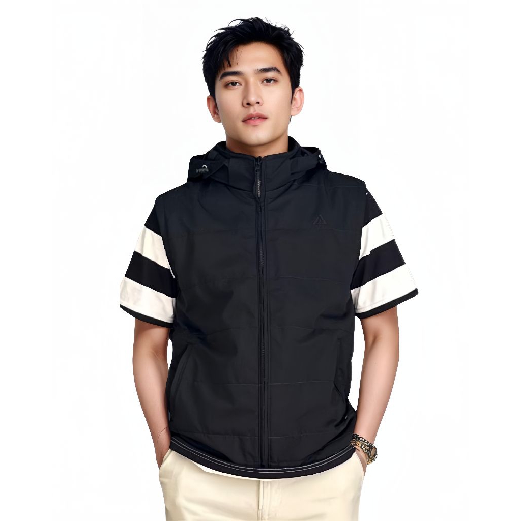 Rompi Motor Hoodie Pelindung Dada | Vest Pria Tebal
