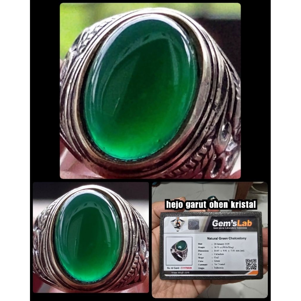 batu akik permata ijo garut ohen kristal super kontes