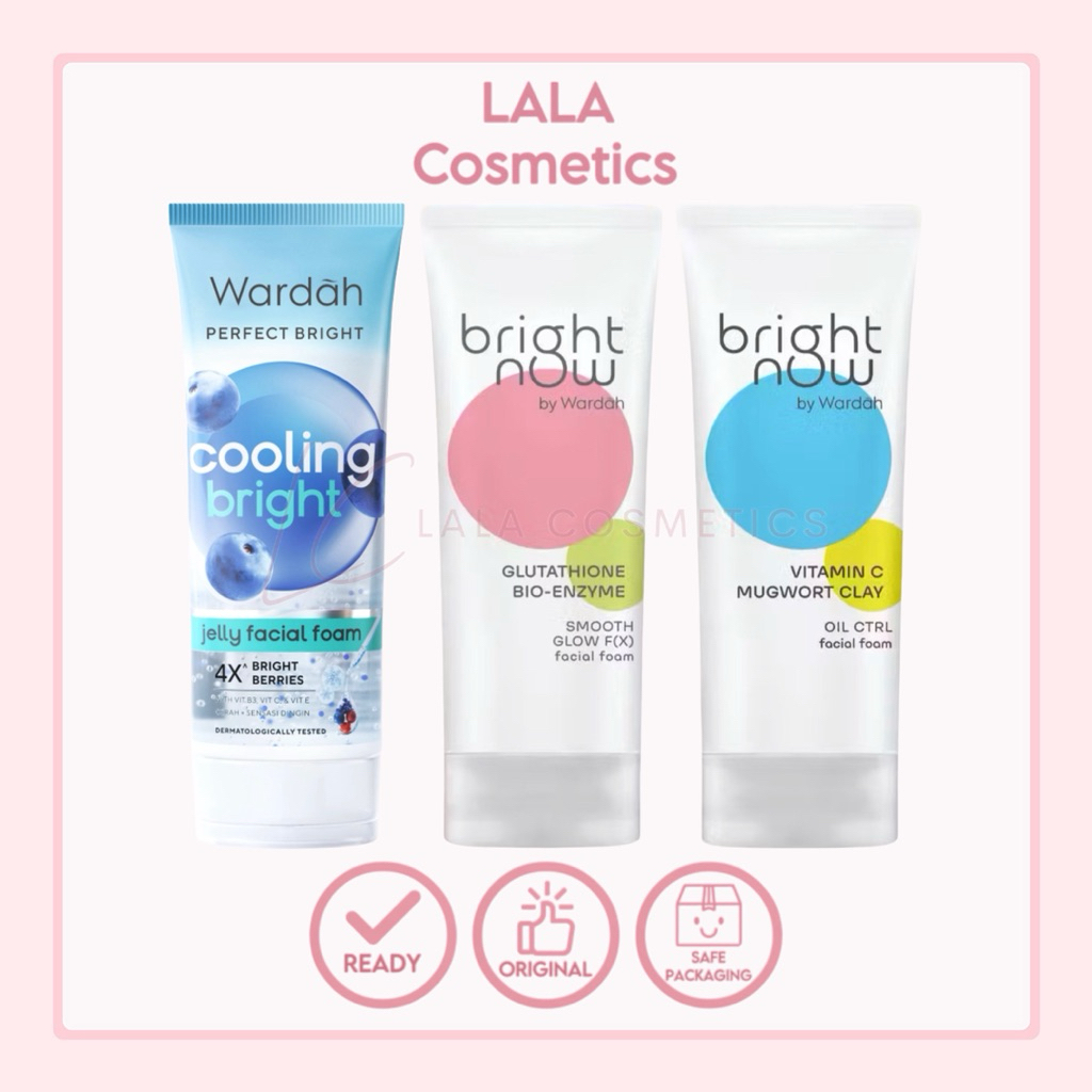 WARDAH Perfect Bright Now Smooth Glow | Oil Control | Jelly Cooling Bright Facial Foam Glutathione B