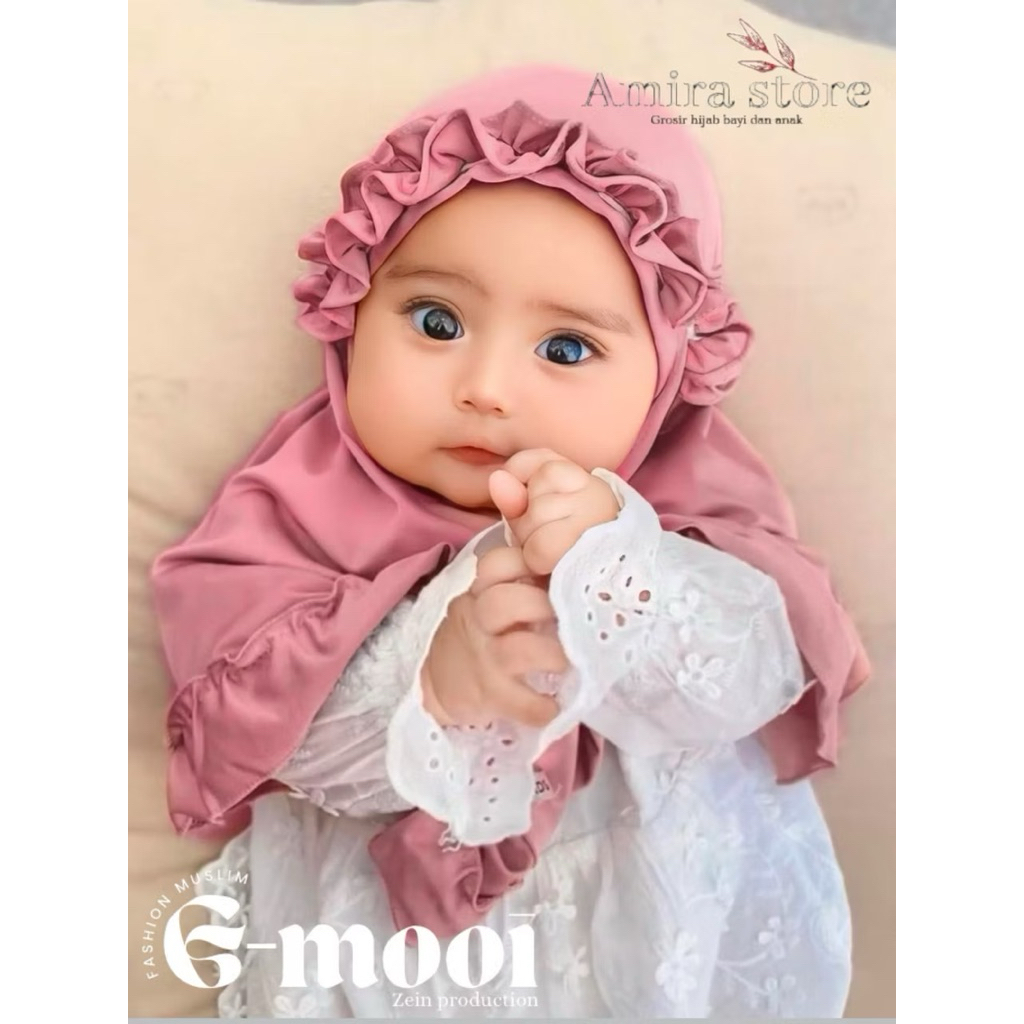 SYIRIA BANDANA HIJAB BAYI 0- 2 tahun / jilbab bayi / kerudung bayi / hijab anak bayi / jilbab anak b