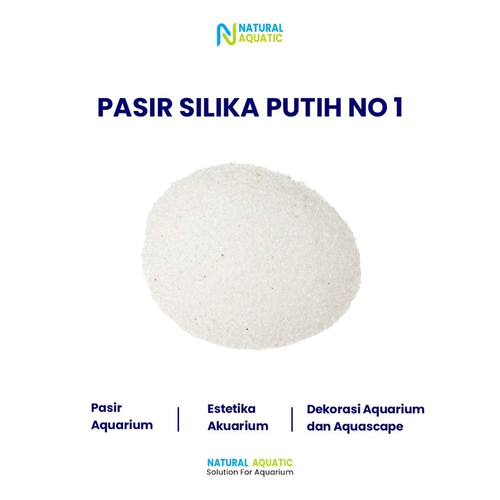 Pasir Silika Putih 2 Kg - Pasir Silika Putih Aquarium - Pasir Dekorasi Aquarium Aquascape