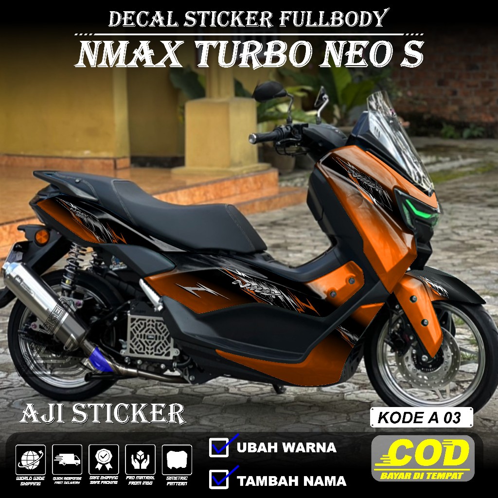 Sticker Decal Nmax Turbo Neo s Terbaru 2024 2025 - Stiker Skotlet Variasi Modifikasi Nmax Neo S New 
