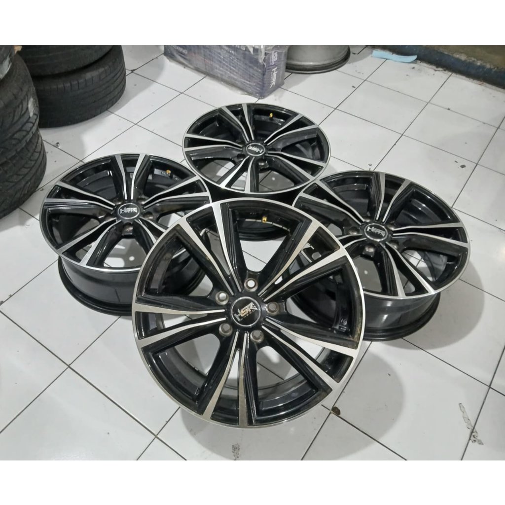 JUAL VELG MOBIL BEKAS TIPE RACING HSR STOONE R17 PCD 5